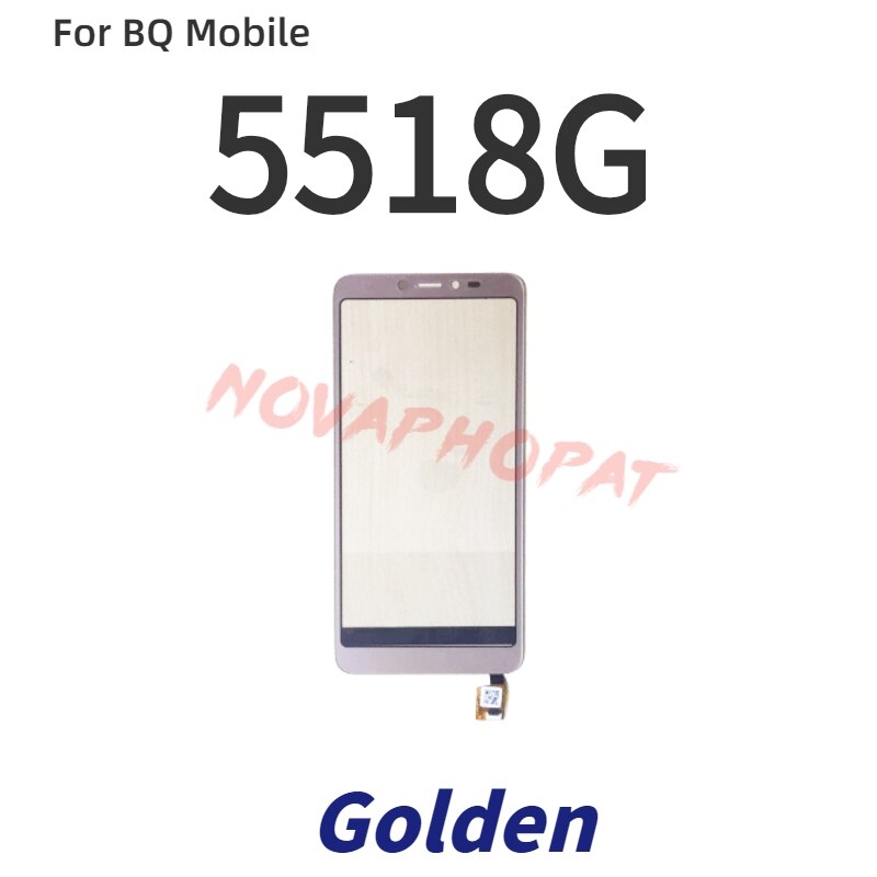 Novaphopat capteur noir pour BQ 5518G jean écran tactile numériseur écran tactile panneau en verre + suivi: golden touch screen