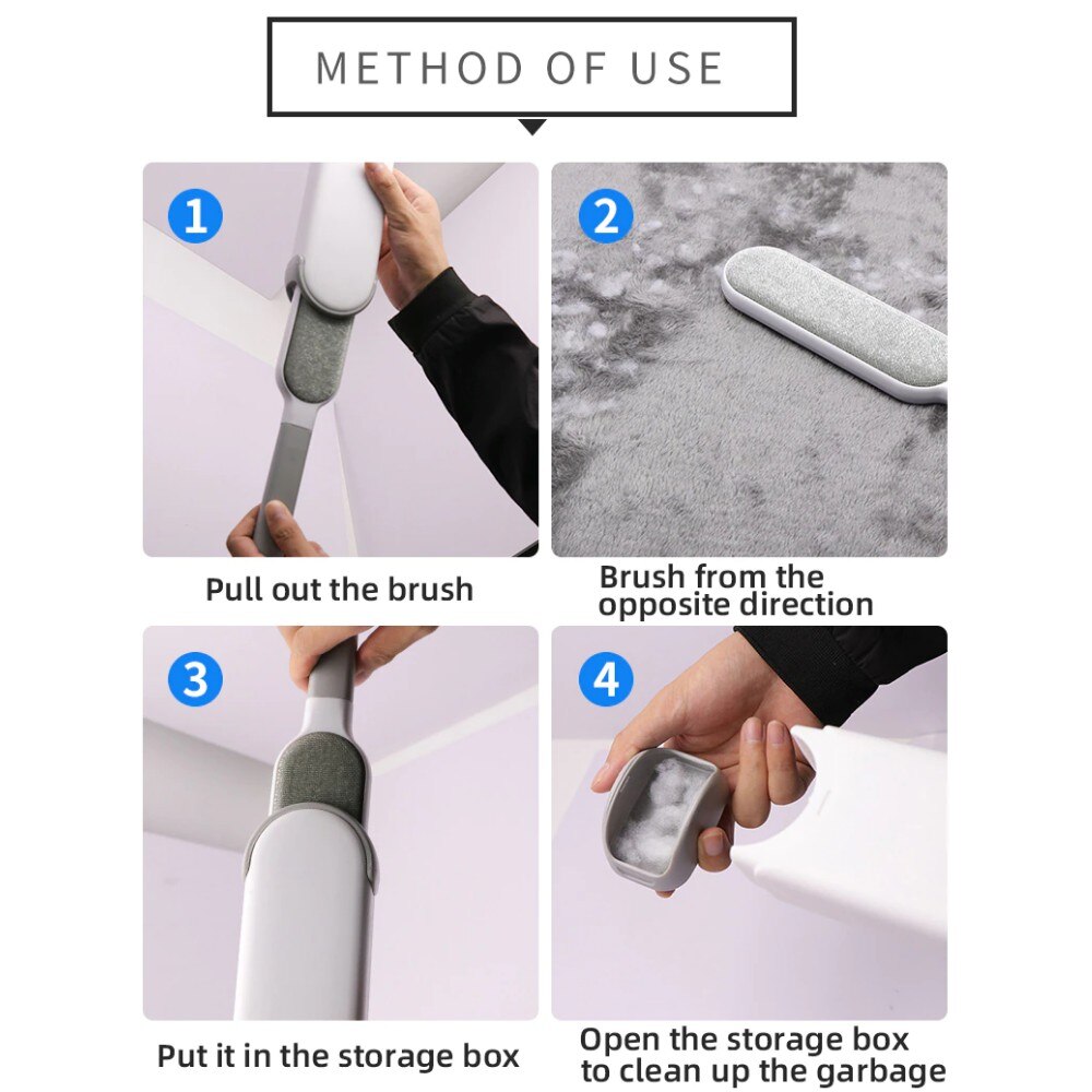 Magic Pet Hair Remover Electrostatic Dust Cleaner Static Brush Cat Dog Hair Removal Brush for Clothes Hair Remover Cleaning