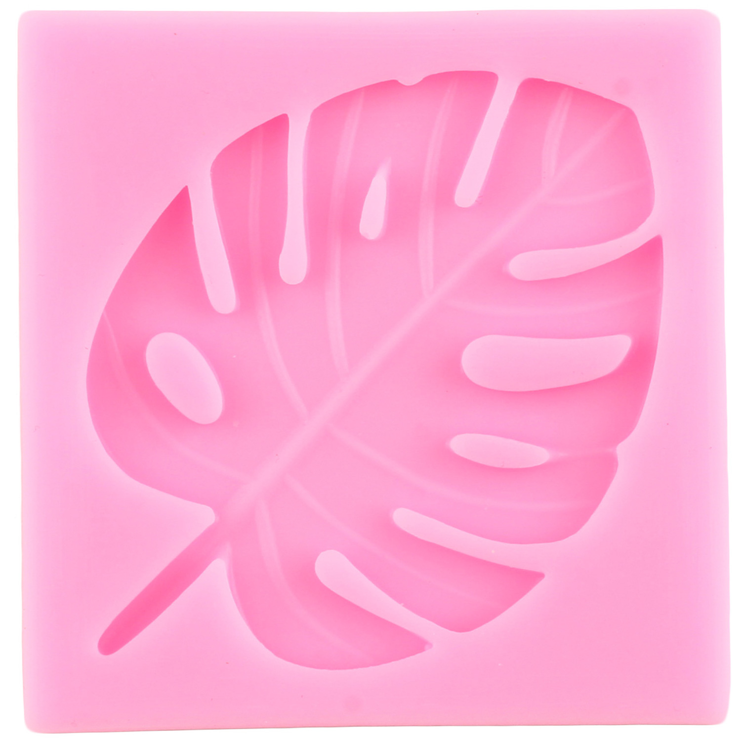Molde de silicona con forma de flor de hoja Tropical, moldes para Fondant de flores de Plumeria, decoración de pasteles, molde de resina para dulces, moldes para pasta de goma y Chocolate: plum