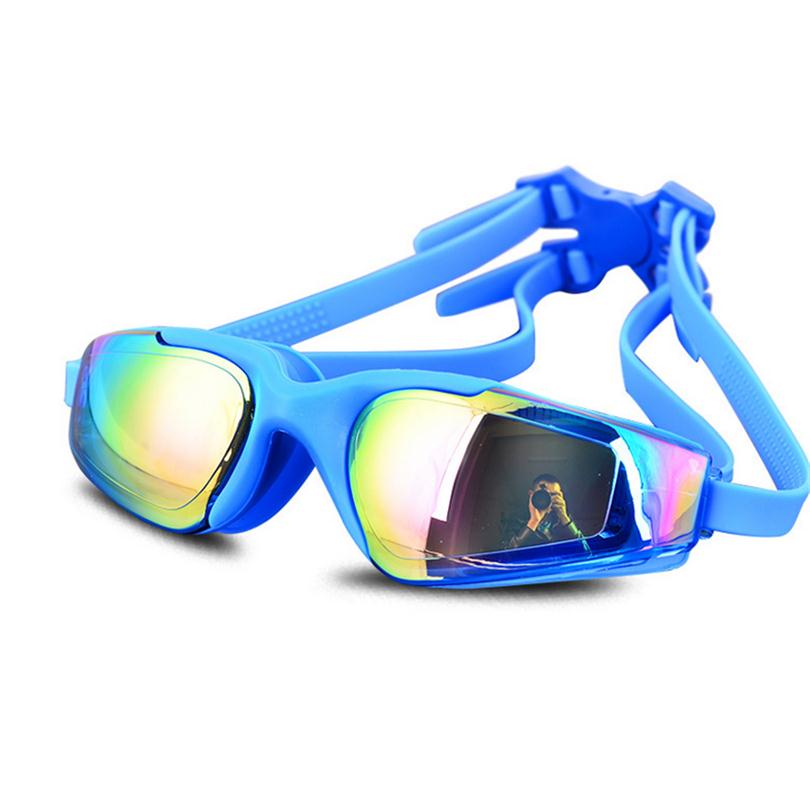 Anti UV Fog Eyewear Swim Men Women Electroplate Swimming Eyeglasses Reflective Swim Goggle Waterproof Glasses Sport Adjustable