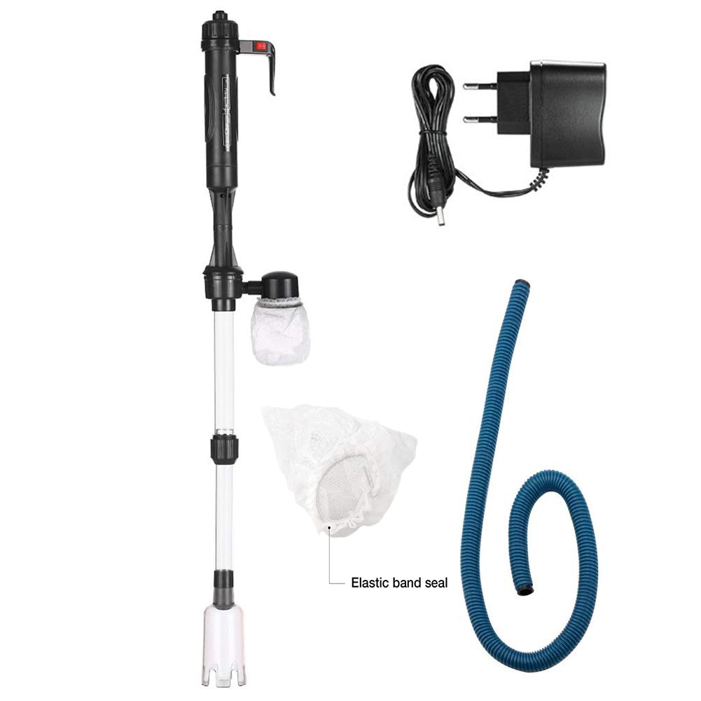 IREENUO Pulitore per Ghiaia Acquario Elettrico, Sifone Aspirarifiuti Acquario per Pesci, Filtro Acqua, Sifone per Acquario Elettrico del Pulitore per Cambio Acqua: EU standard