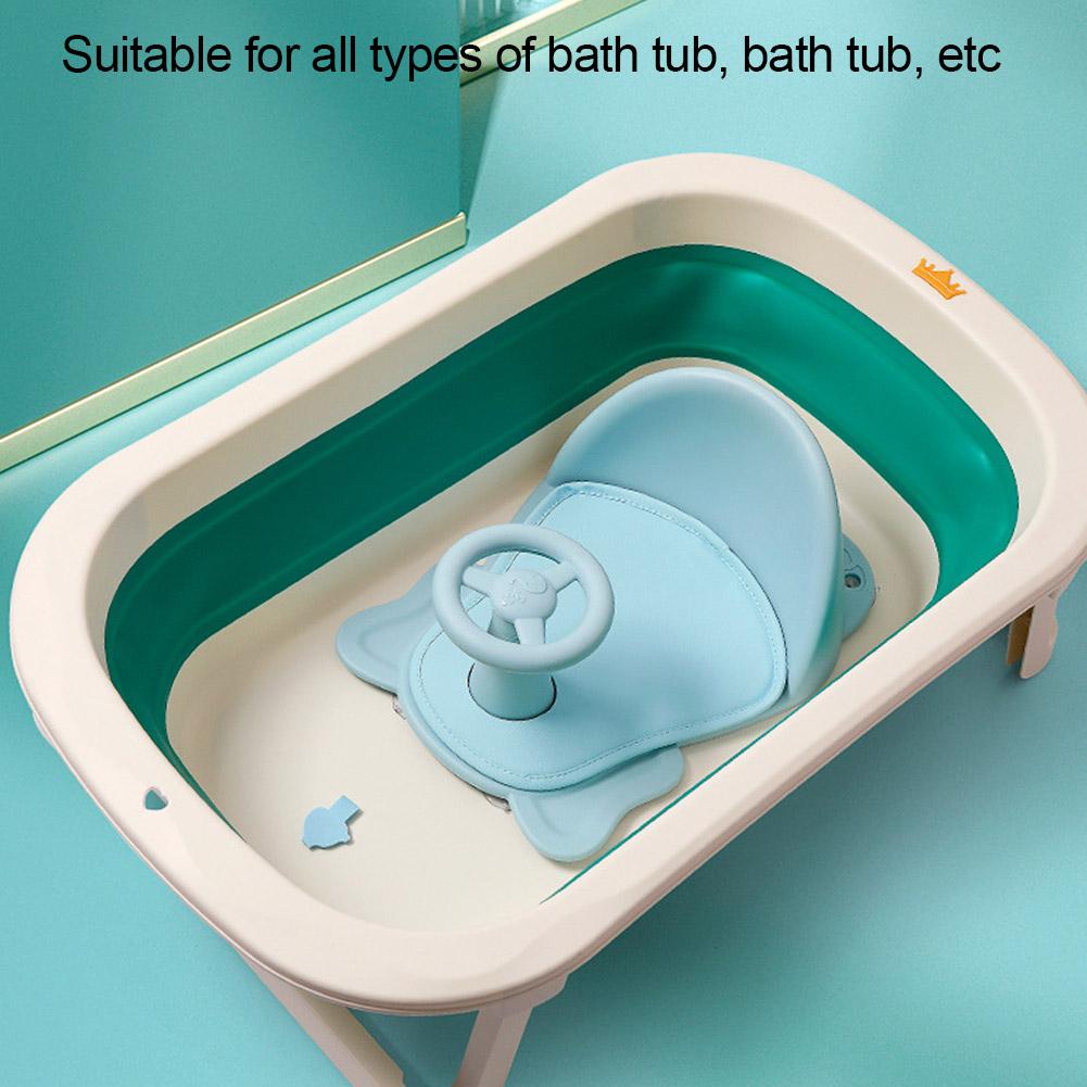 Silla de baño de bebé antideslizante, banqueta de elefante de dibujos animados, suministros de baño de bebé, bolsa de asiento infantil