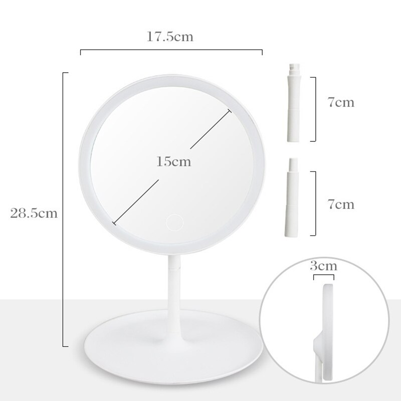 Led Makeup Mirror Standing Mirror Touch Screen Vanity Mirror Backlit Adjustable Desk Cosmetic Mirrors Dressing Table Mirror