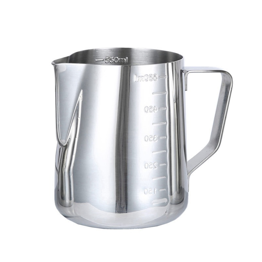 350ml Measuring Cup Steaming Frothing Pitcher Stainless Steel Measuring Cup with Marking and Handle: As Shown600ml