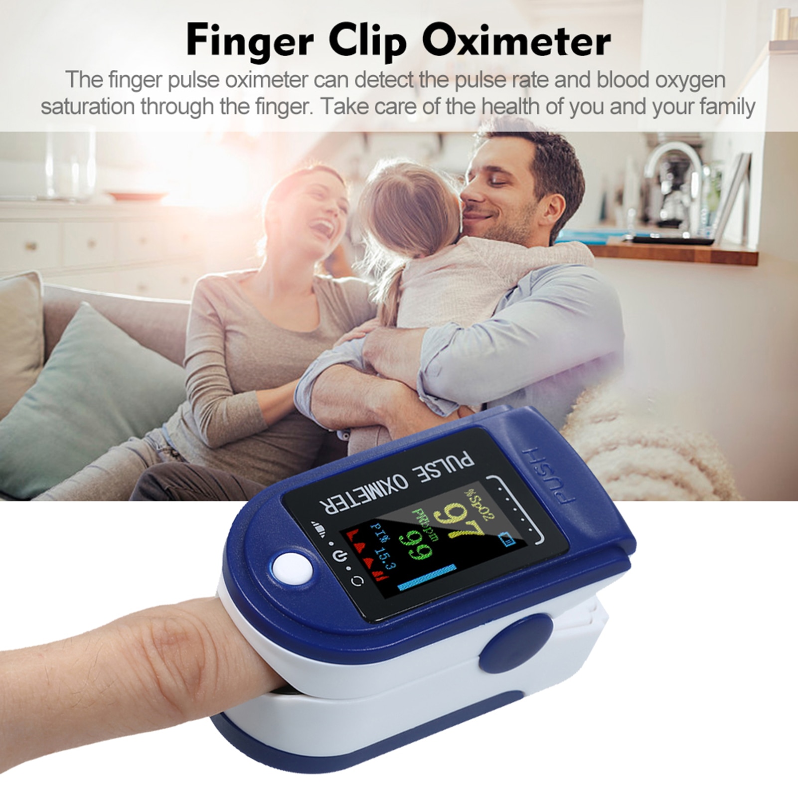 Digital Finger Pulse Oximeter Blood Oxygen Monitor Oxygen Saturation Monitor OLED Display without Battery MINI Oximetro