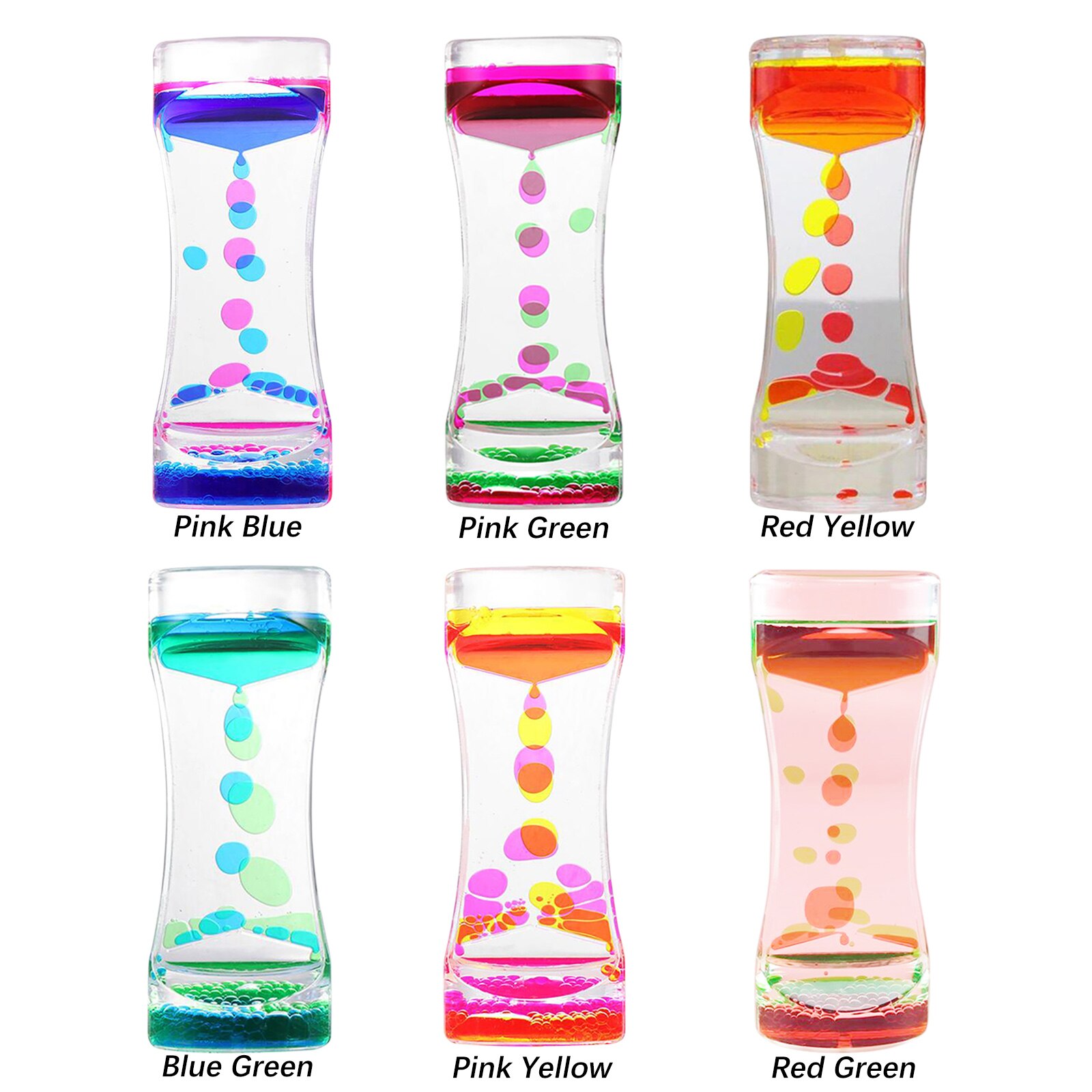 Liquid Timer visual Sensory Toy Autism Sedation Special Visual Timer Hourglasses Liquid Motion Needs Oil Floating Glass