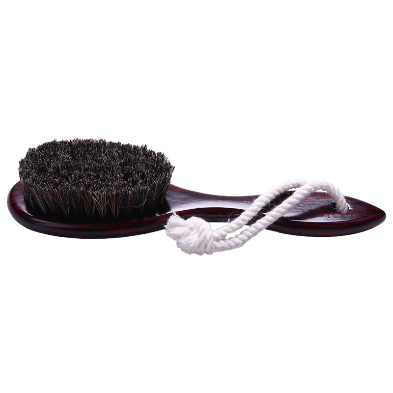 Natuurlijke Zachte Geit Haren Haar Vegen Borstel Baard Kam Ovale Houten Handvat Kapper Stof Borstel Voor Gebroken Haar Schoonmaken Tool: Default Title