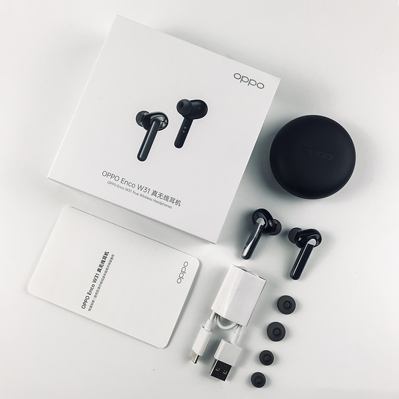 Oppo enco  w31 tws -kuulokkeet bluetooth 5.0 -kuulokkeet, matalan latenssin, langattomat nappikuulokkeet, 25 mah, ipx 4 -kuulokkeet find  x2 x2 pro ace 2 -puhelimelle.