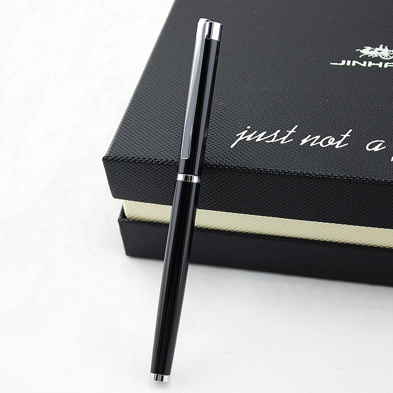 Jinhao 126 Fountain Pen 0.5mm Nib Caligraphy Pen metal Pen Ink Pens for Writing Metal Student School Supplies: Yellow / OBB