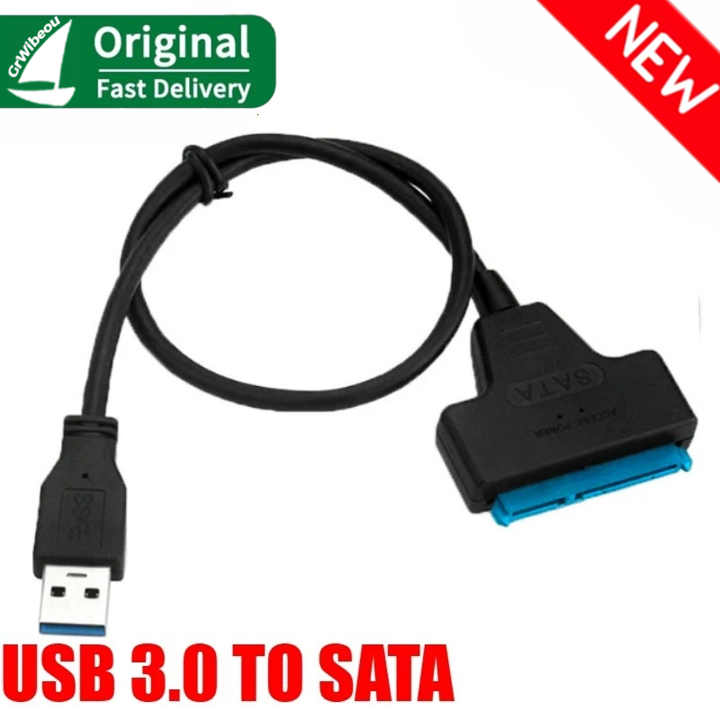 Kabel SATA robić USB 3.0 / 2.0 robić dysków zewnętrznych HDD SSD 2,5 cala, robić 6 Gbps, adapter SATA 3 22-Szpilka, kabel USB 3.0 robić SATA III