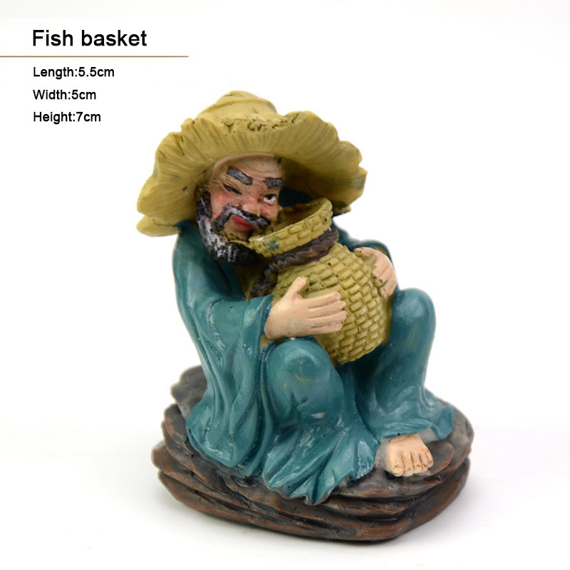 Visser Hars Ornamenten Fish Tank Accessoires Aquarium Aquarium Bureau Decoratie Accessoires Huisdier Accessoires Aquarium Decoratie: Bruin