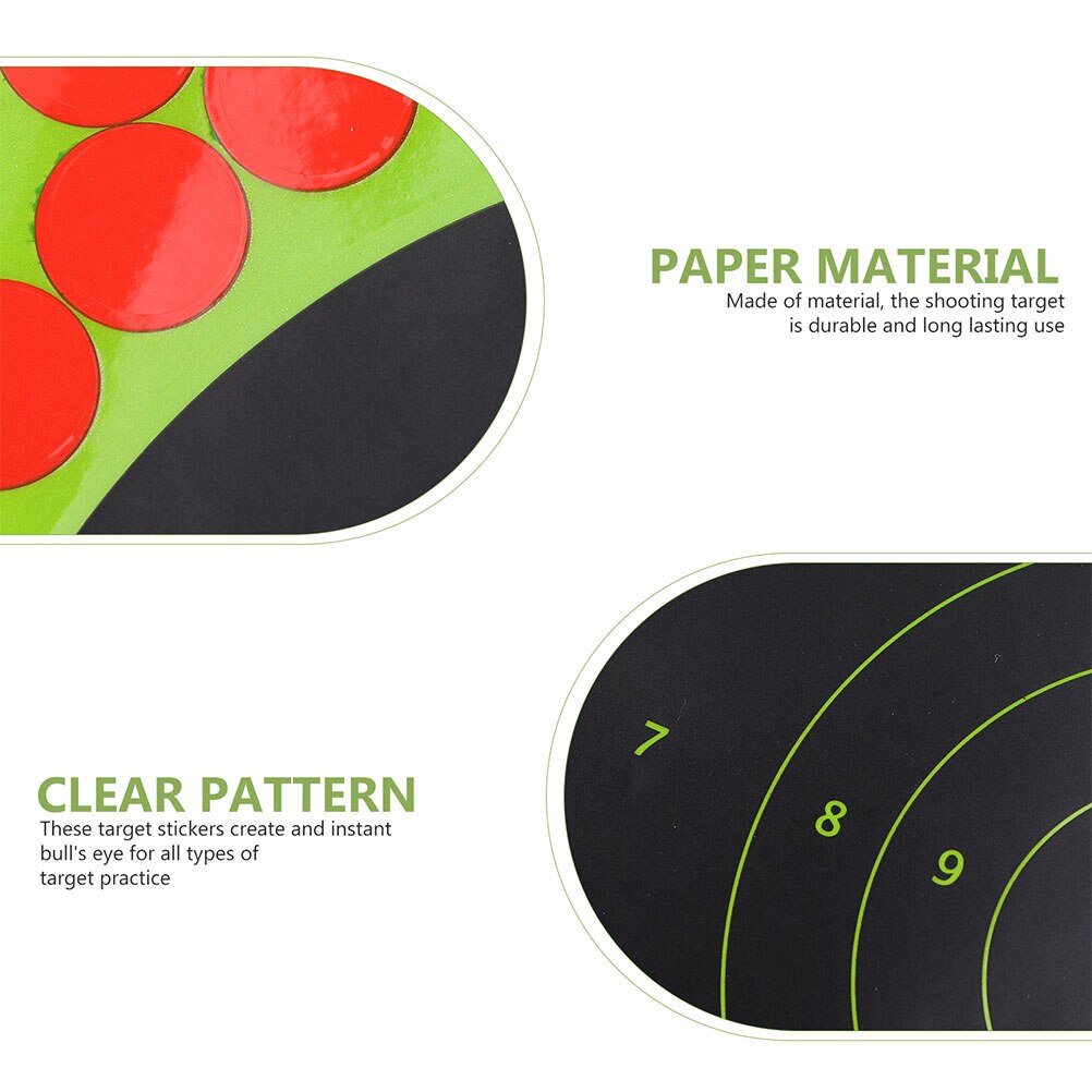 40 Sheets of Replaceable Shooting Targets Adhesive Paper Targets Dart Targets (Random Color)