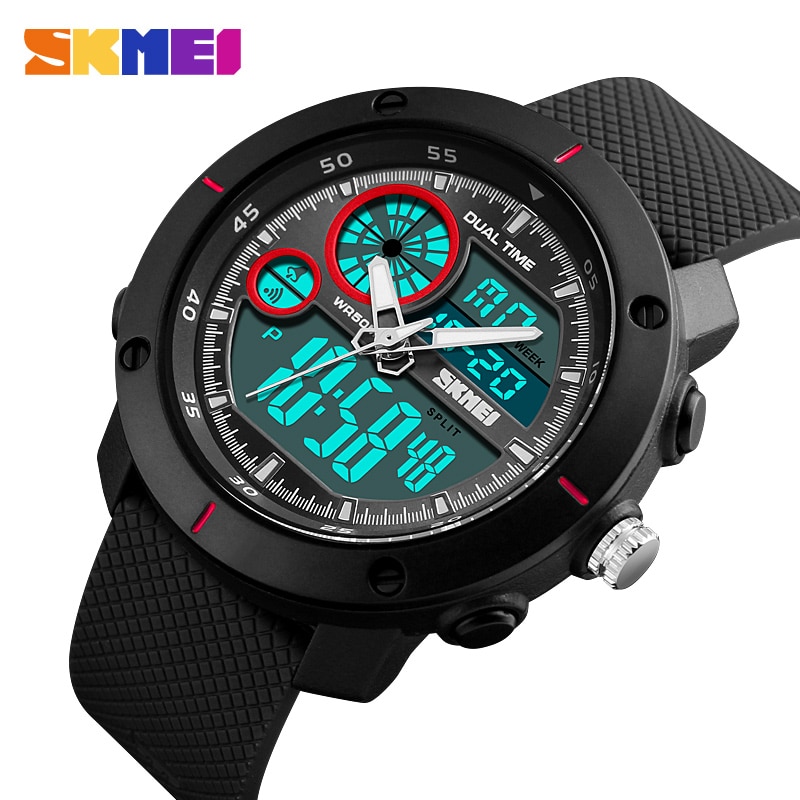 SKMEI Sport Watch Men Double Time 5Bar Waterproof Grandado