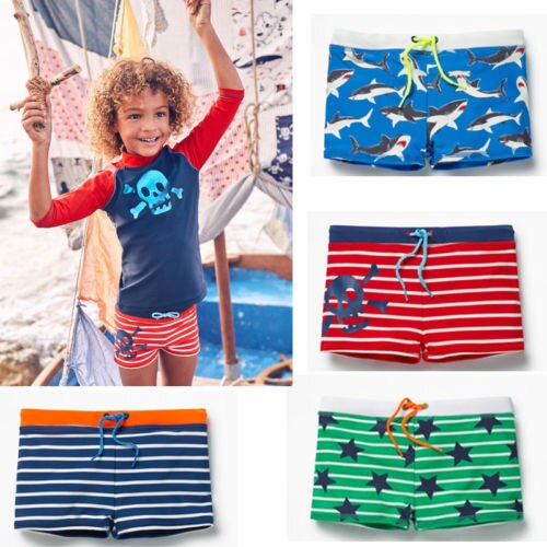 Brädshorts pojkar barn sommar strand badkläder simbadbyxor trunk randig storlek 1-6t