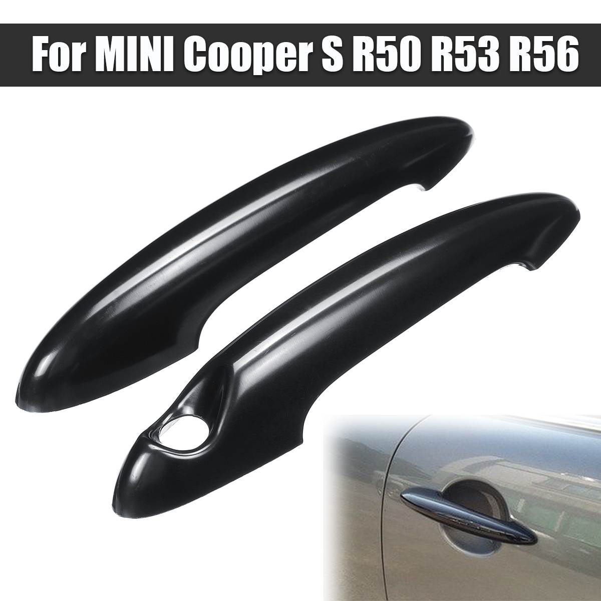 Gloss Black Deurklink Cover Versieringen Auto Outer Exterieur Abs Deurgreep Cover Voor Bmw Voor Mini Voor Cooper S r50 R53 R56