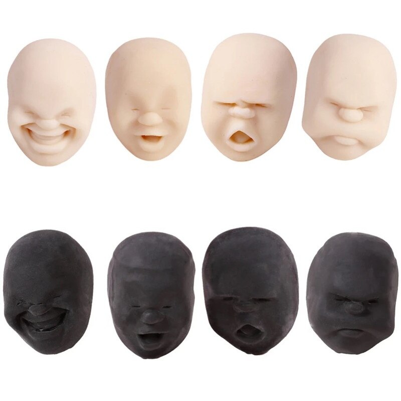 5 Stijlen Leuke Menselijk Gezicht Bal Knijpt Emotie Vent Pop Volwassenen Kids Stress Reliever Stress Relief Speelgoed Fidget Speelgoed Squishy speelgoed