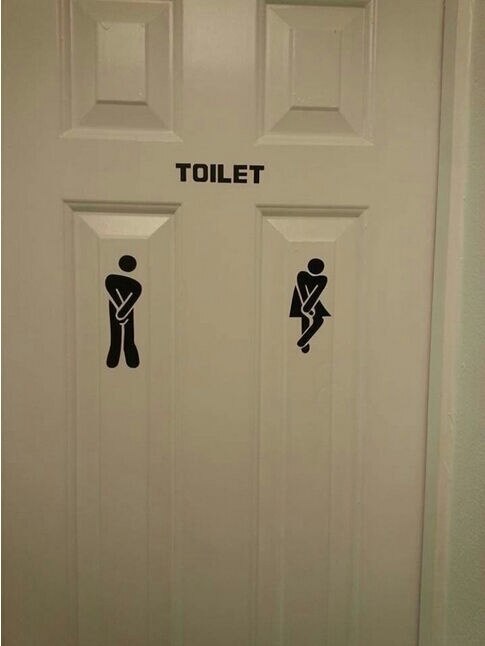Wc Deur Stok Man/Vrouwen Muurstickers Vinyl Decals Decoratie Teken Art Mode Decor-M25