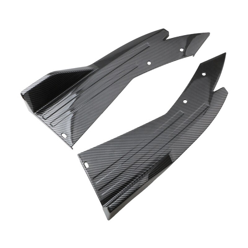 Koolstofvezel auto bumper spoiler achterlip hoek splitter diffuser winglet vleugels aangepaste anti-schok auto carrosserie zijskirt
