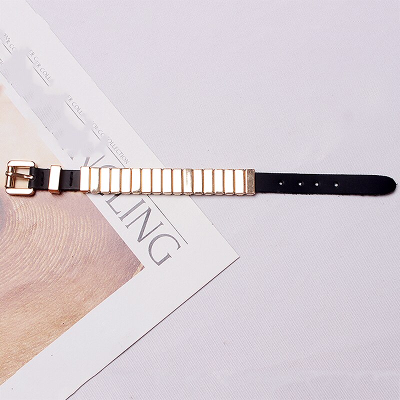 [XITAO] Europe Women Solid Color Metal PU Bracelets Female Accessories GWY1835