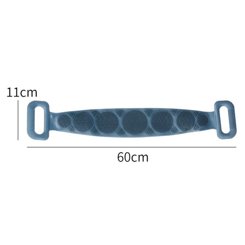 Toalla de fregado de silicona larga, cepillo para masajes de baño, Spa para frotar el barro, herramienta de exfoliación corporal, 8 estilos a elegir