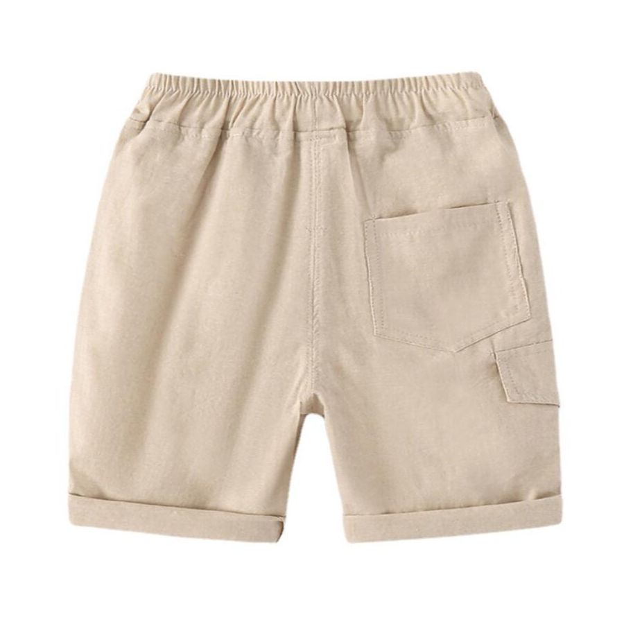 Summer Cotton Baby Boys Shorts Teenager Kids Casual Clothes Children Simple Loose Pants Solid Color 2-7 Years