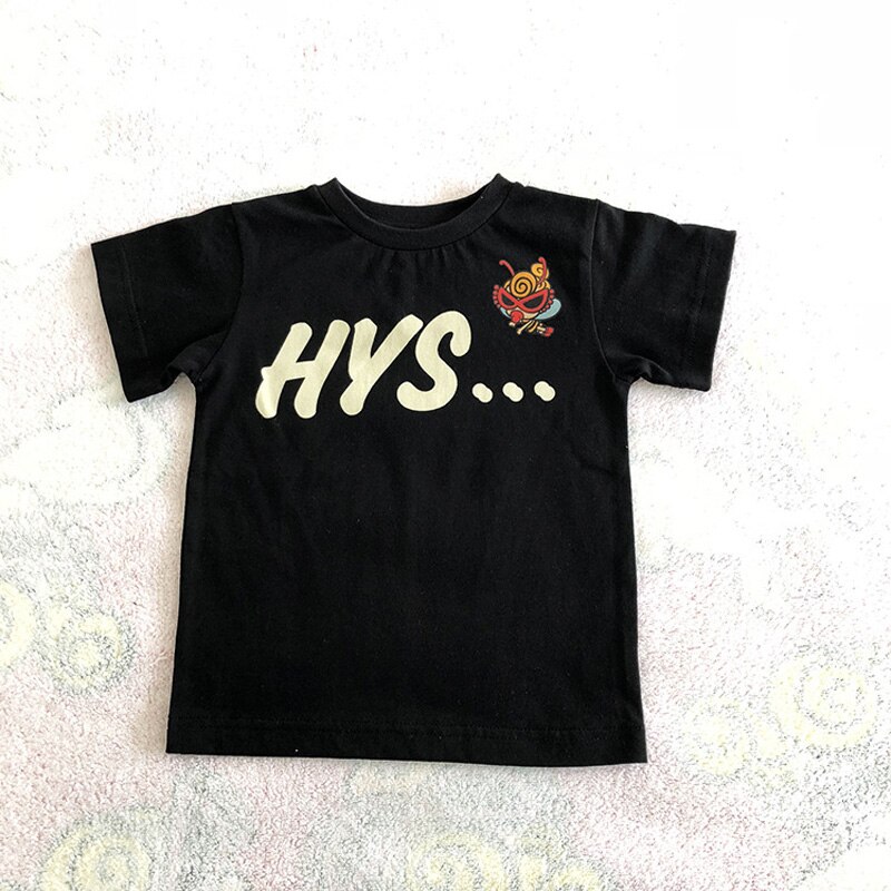 nouvelle Fille t-shirt garçon t-shirts Fille enfants t-shirt filles hauts Enfant Garcon motif sucette coton court traîneau tissu B