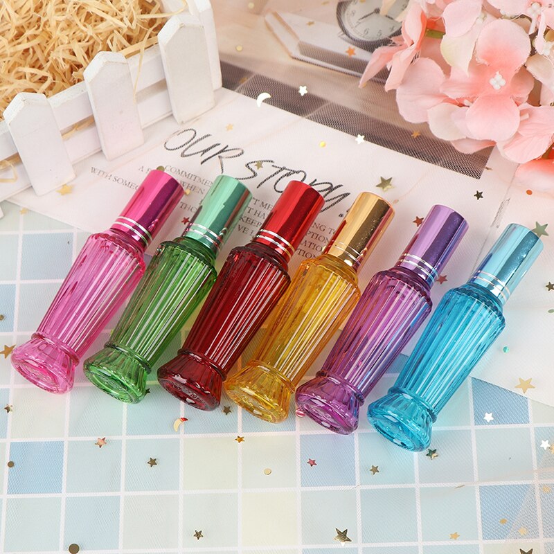 Mini bouteille de parfum en verre coloré de 15ml, épais, vide, emballage cosmétique, rechargeable