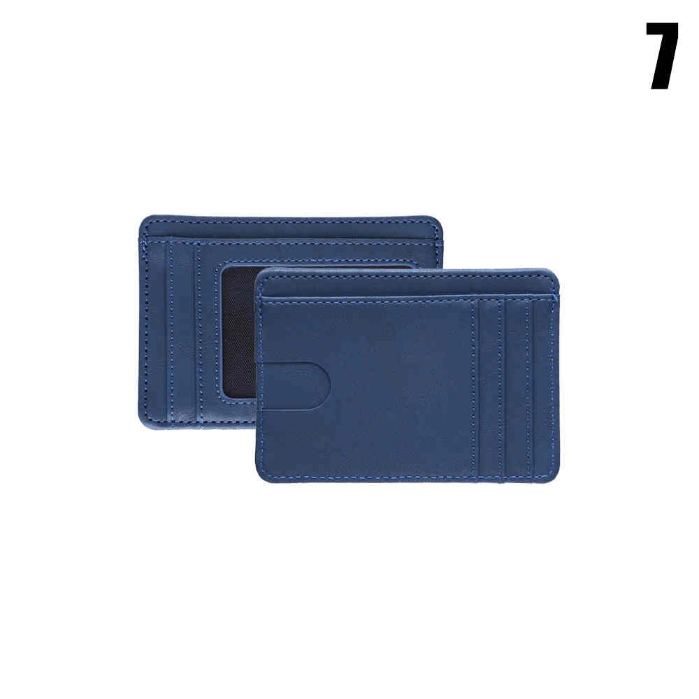 1PC PU cuir ID crédit porte-carte mince RFID blocage étui pour hommes femmes petit Mini carte sac cartes bancaires couverture: 7