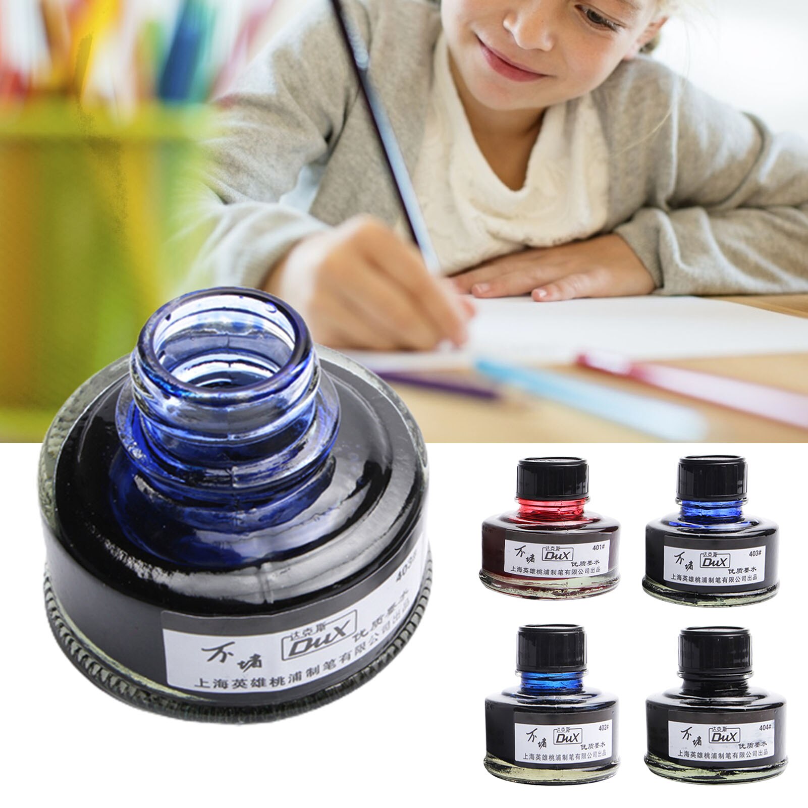 50Ml Rood Blauw Zwart Gebotteld Glas Pen Inkt Glad Schrijfpen Kantoor Student Refill Schoolbenodigdheden Briefpapier Inkt Vulpen