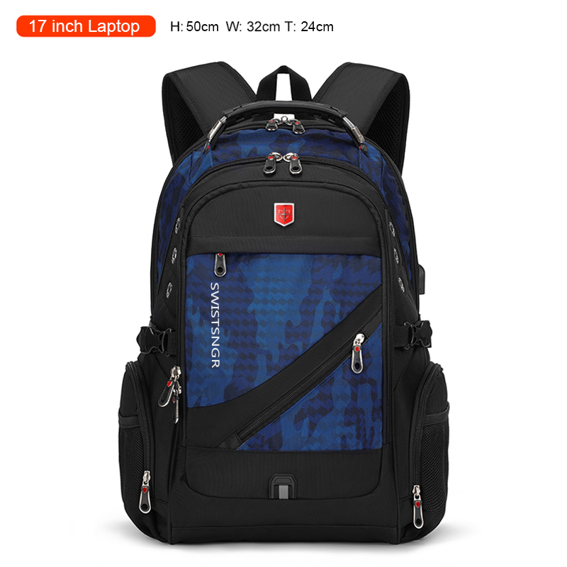 Marken- #39 , diebstahlsicher, wasserdicht, 17 -zoll-laptop-rucksack, usb-ladefunktion, business-reiserucksack, schulrucksack, herren-mochila: Tarnblau