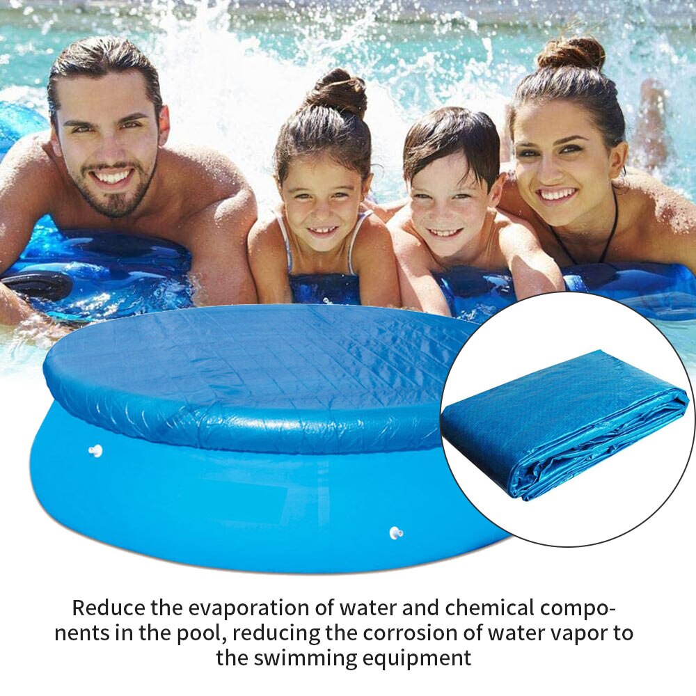 Couverture De Piscine Ronde PE 210cm - Imperméable, Anti-Feuilles, Protection Pour Piscine Extérieure