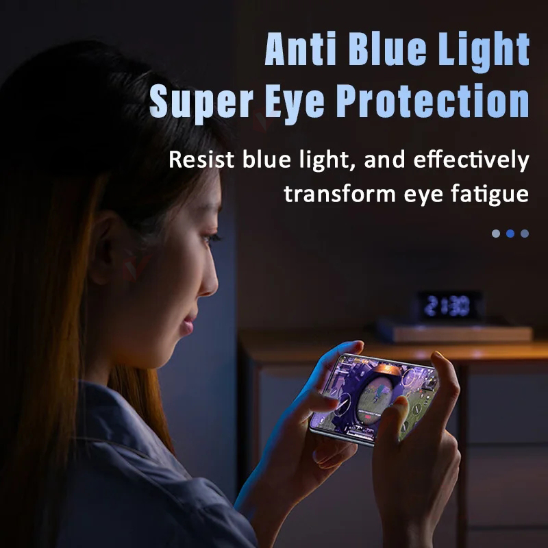 2pcs Anti Blue Ray Light Full Cover Tempered glass For Tecno Pop 8 7 6 Pro Screen Protector for Tecno Pova 6 Neo 4 5 Pro Glass