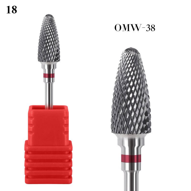 Nail Polisher Head Cutter Stainless Steel Carbide Manicure Cuticle Burr Drill Various Styling Options Clean Pedicure Tools: 18