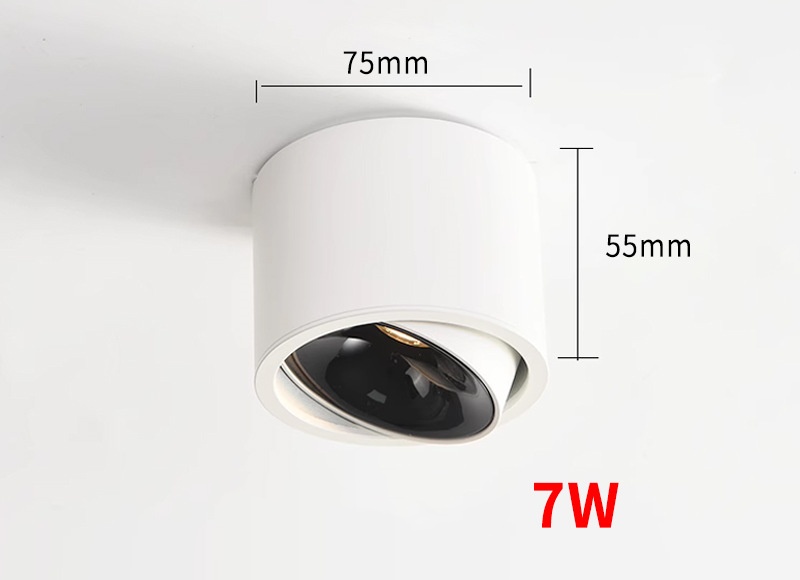 ledet justerbar vinkel liten bakke hjem stue innendørs ultratynn tak downlight antirefleks dimbar 7w 12w ledet søkelyset: Grønn / Klar