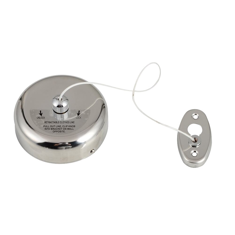 Corde à linge rétractable portable en acier inoxydable pour intérieur et extérieur, cintre pour sèche-linge, organisateur, étendoir à linge, corde: Default Title