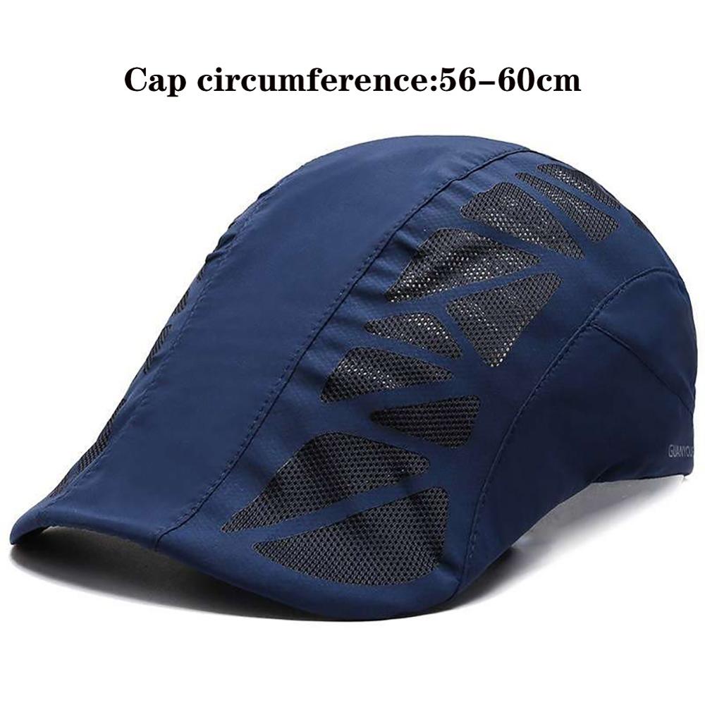 Summer Casual Beret Hat Flat Cap Gatsby Hats Adjustable Breathable Boina Mesh Caps For Adult and Kids: L Adult