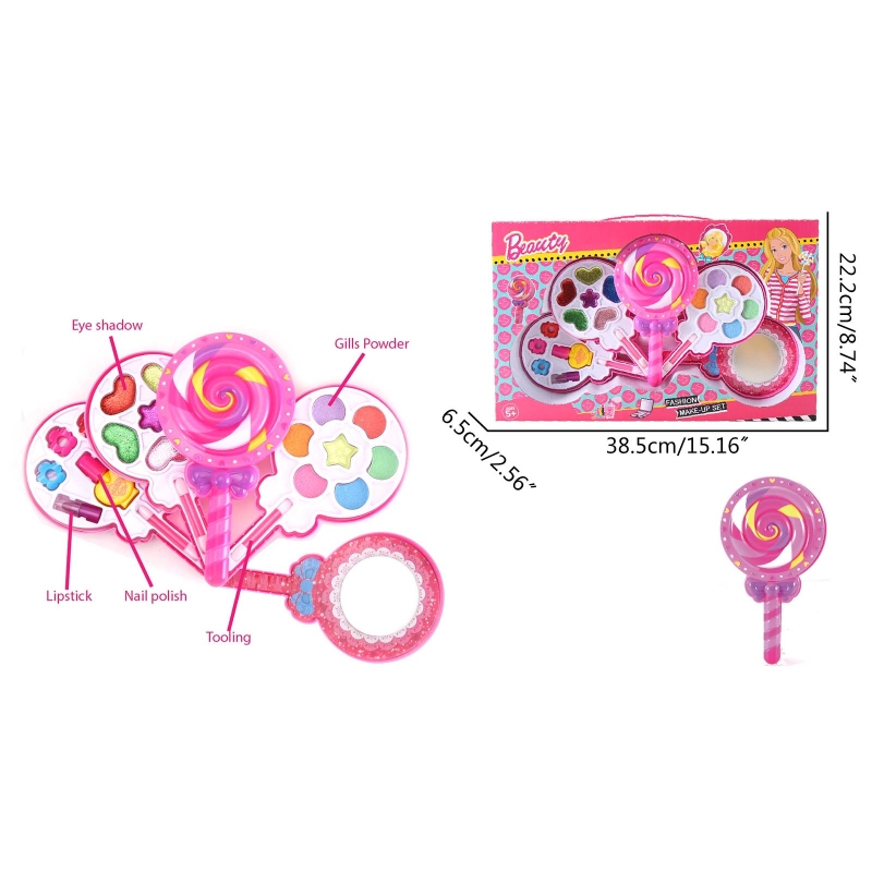 Miniatur-kompaktkoffer, rollenspiel-machen-hoch-spielzeug, kosmetik-schönheitsset für Teenager-mädchen: Lp-fl
