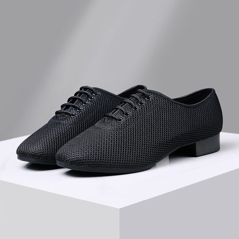Männer Standard Tanz Schuhe Ballsaal/draussen Schuh gewebte Leinwand Gittergewebe Niedrigen Ferse Moderne Tanzen Schuh FR38-46