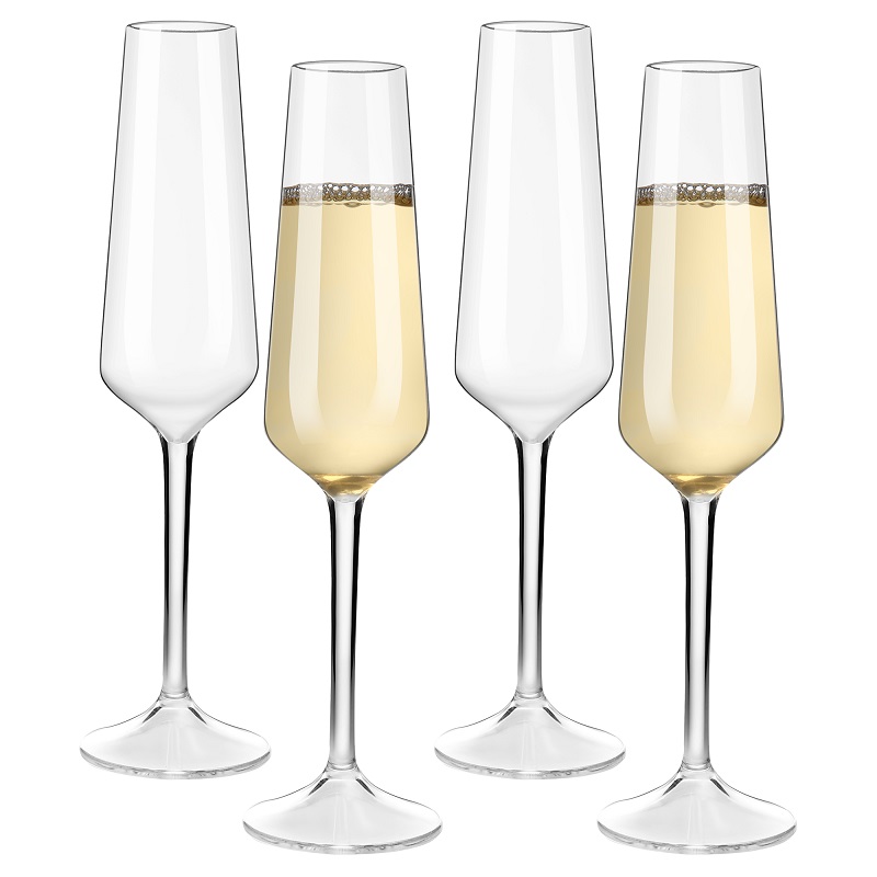 MICHLEY-Juego de copas de champán irrompibles, copa de vino espumoso de plástico Tritan para boda, , Picnic, Barware, 2/4 Uds.: Azul cielo