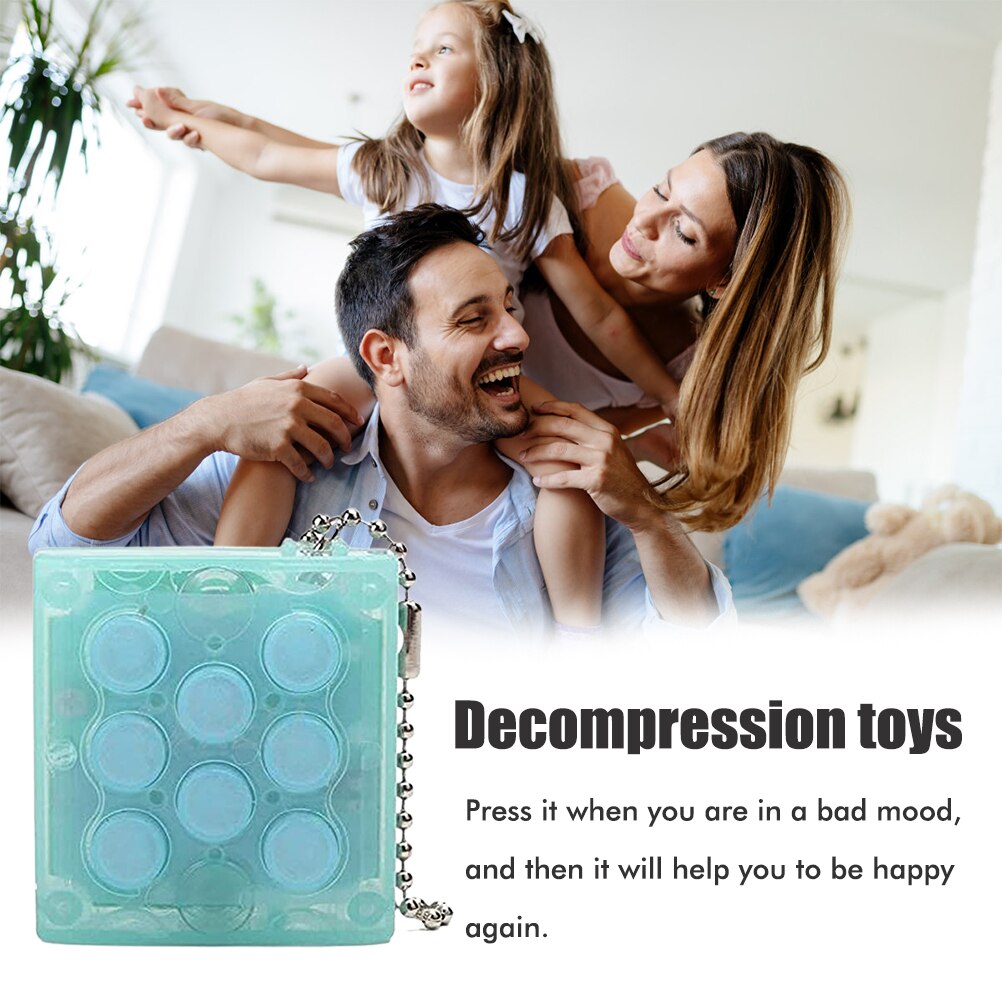 Anti Stress Toys Electronic Bubble Wrap Keyring Pop Infinite Keychain Stress Cube Novelty Toys