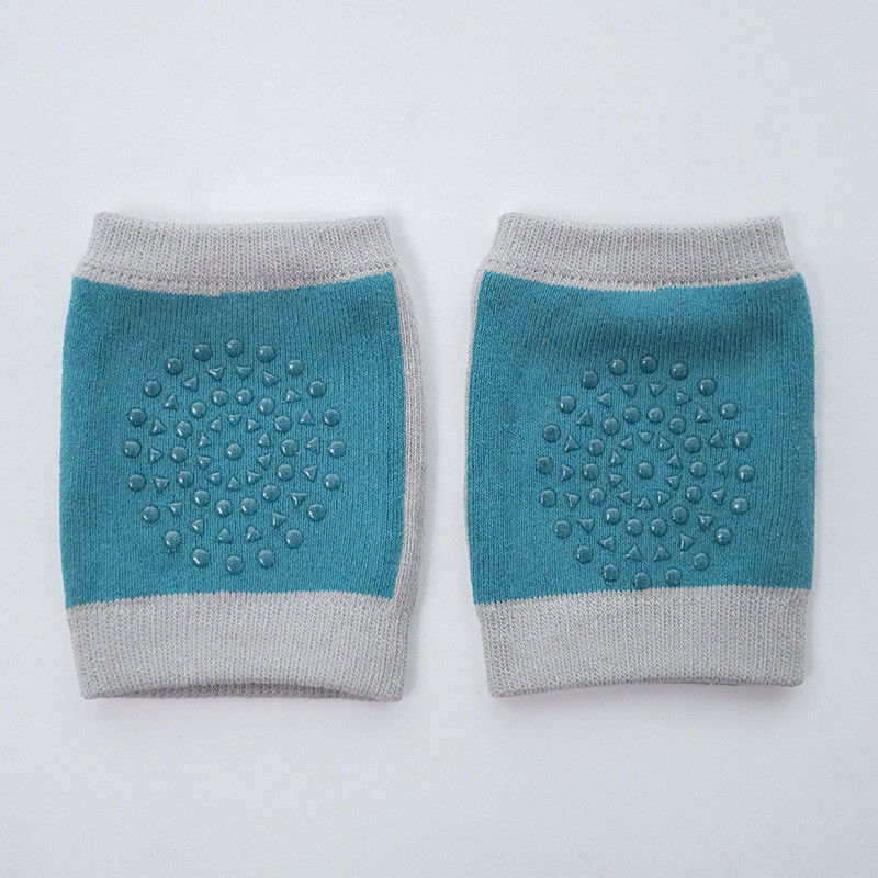 Vinter bomuld ben varme baby kravlende knæbeskyttere sikkerhed anti-slip gåben albuebeskytter: Blå