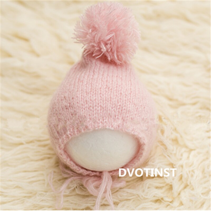 Dvotinst Neugeborenen Fotografie Requisiten für Baby betroffen Häkeln Motorhaube Nette Ball Hütte Fotografia Accessorio Studio Schießt Foto Requisiten: Rosa