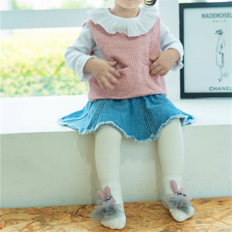 0-2T Baby Panty Leuke Konijn Warm Katoenen Meisjes Zuigeling Kous/Leggings Rajstopy Dziecice/Babystrumpfhose/babybyxa