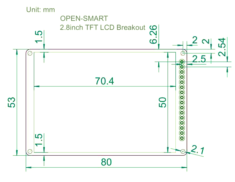 RCmall 5Pcs 2.8 &quot;Zoll TFT LCD Display Schild Modul Resistive Touchscreen mit Touch Pen Kompatibel für Arduino OPEN-SMART