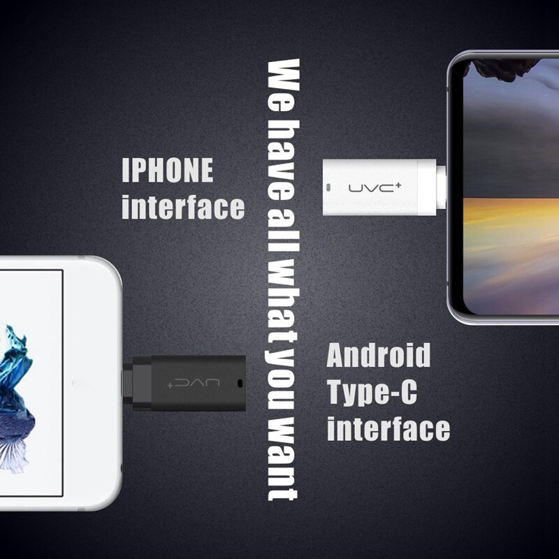 -Mini Usb Ultraviolette Kiemdodende Licht DC5V Mobiele Telefoon Uvc Led Voor Ios