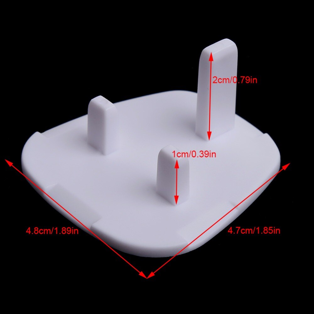 5 stuks britse stopcontactbeschermers voor baby's en kinderen, wit