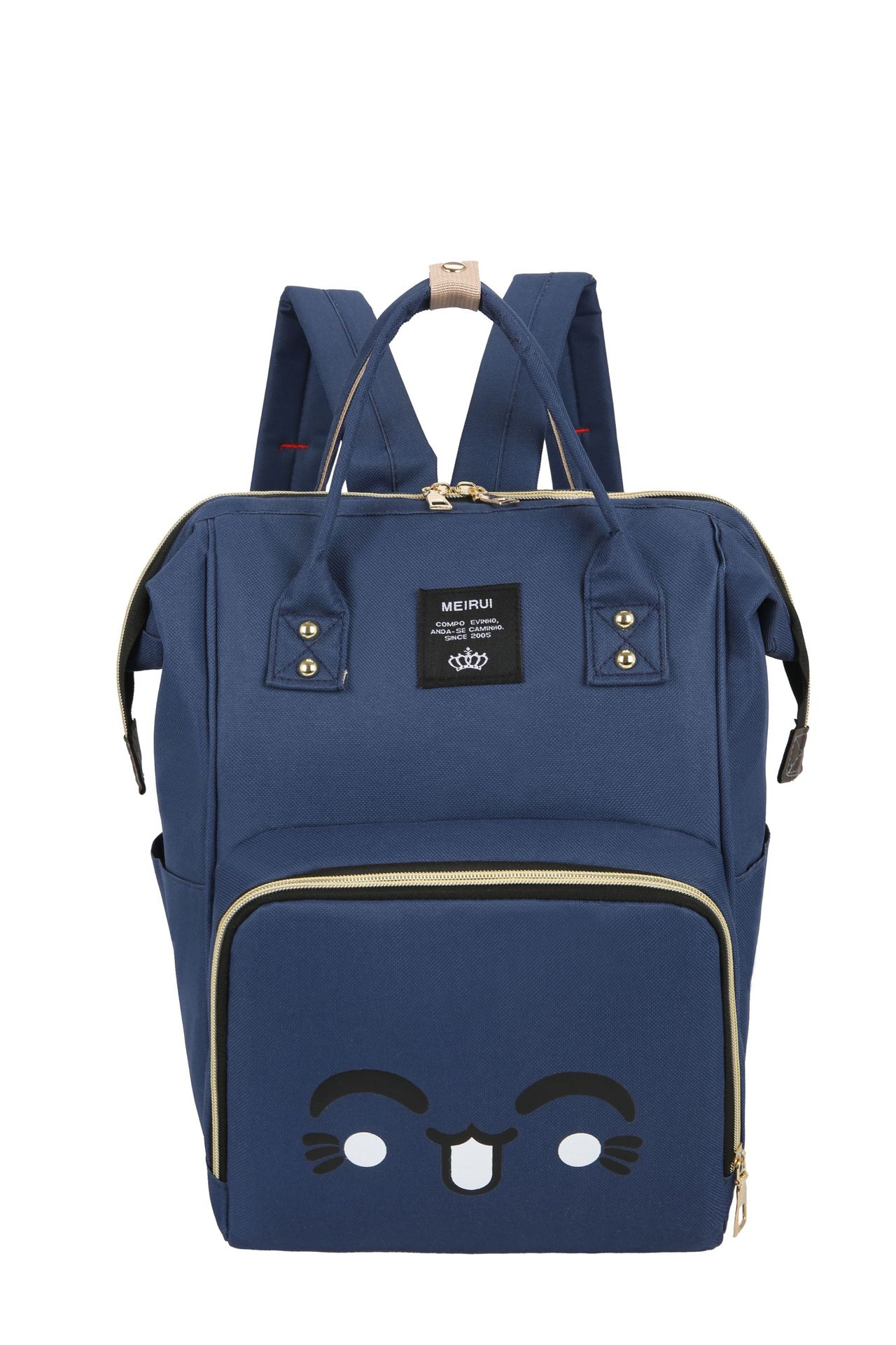 Diaper Bag Large Capacity Multi-functional Shoulder MOTHER'S Bag Waterproof Maternal Feeding Bottle Diaper Backpack: Blue