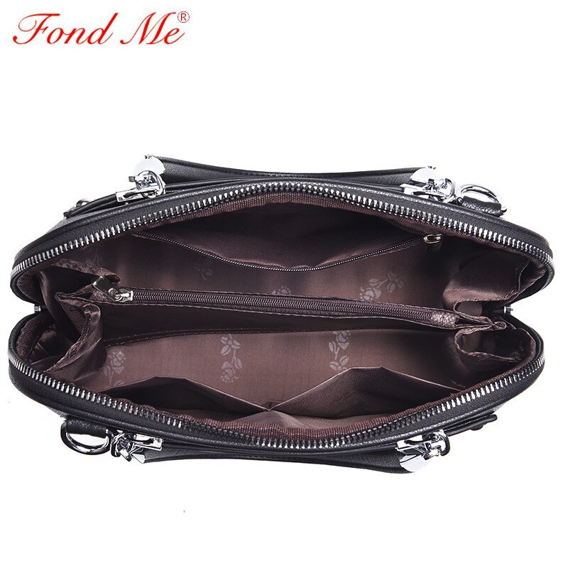 Ensfarget bærbar skulderveske med skulderkors