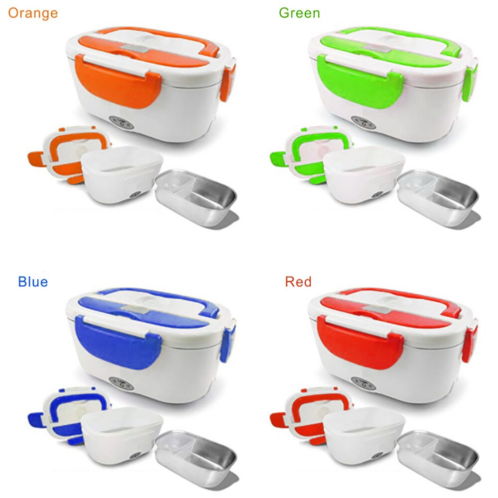 12V 220V 110V Rvs Elektrische Bento Lunchbox Weated Warme Auto Thermische Lunchbox Draagbare Voedsel Container kantoor School
