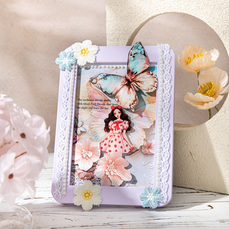 20Pcs Paper Flower Letter Series Scrapbooking Paper Material Perfect for Collage Journaling Diy Craft Supplies